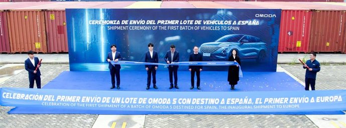 La ceremonia celebrada por el grupo Chery para el envió de 700 modelos de Omoda y Jaecoo para España.