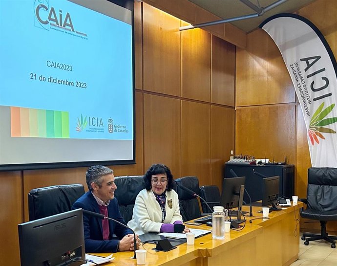 El consejero de Agricultura, Ganadería, Pesca y Soberanía Alimentaria del Gobierno de Canarias, Narvay Quintero, abre unas jornadas en el ICIA para presentar los resultados de los proyectos CAIA
