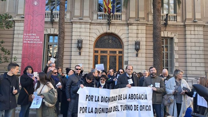 Manifestació dels advocats d'ofici 