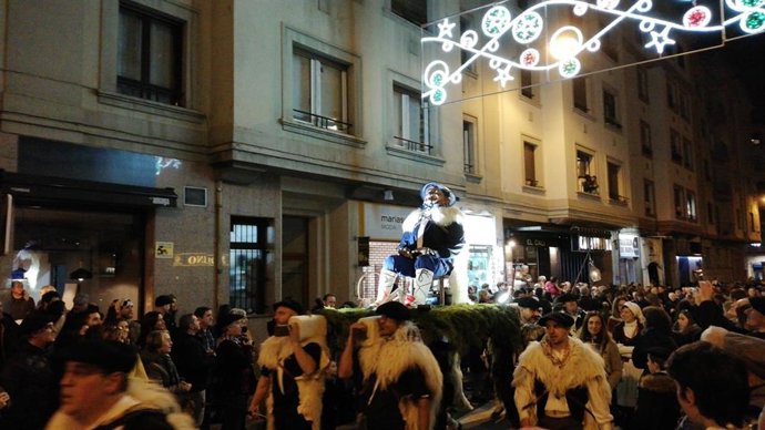 Archivo - Desfile del Olentzero en Pamplona 2019