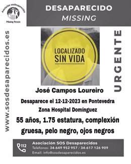 El cuerpo hallado en el río Lérez, en Pontevedra, pertenece al vecino de Cuntis desaparecido la semana pasada