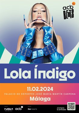 Cartel del concierto de Lola Índigo en la Copa del Rey de Baloncesto 2024.