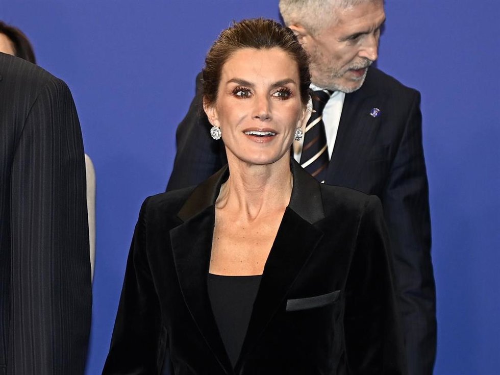 La Reina Letiziaen el Auditorio Nacional de Música presidiendo el concierto de clausura de la Presidencia española del Consejo de la Unión Europea, por la orquesta y coro nacionales de España, a 21 de diciembre de 2023, en Madrid (España)