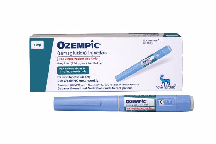 Archivo - FILED - 12 October 2023, ---, --: A pen with the original preparation Ozempic. Photo: --/Novo Nordisk/dpa - ATTENTION: editorial use only and only if the credit mentioned above is referenced in full