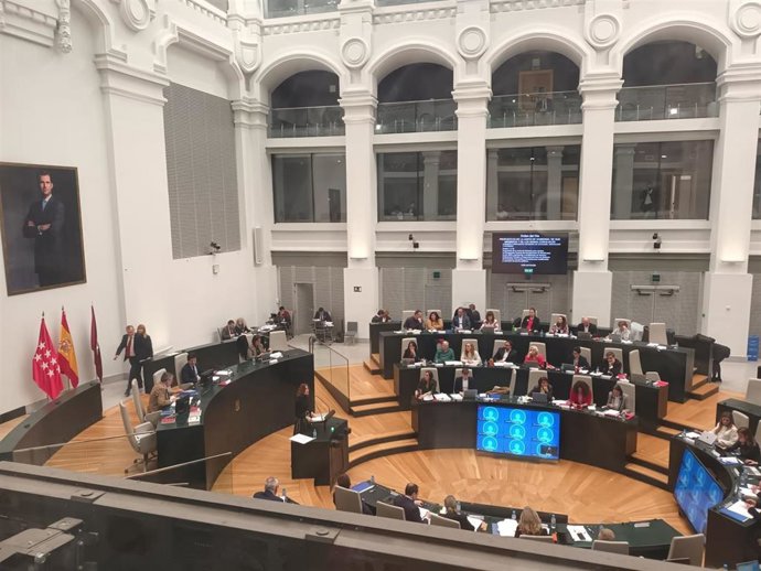 La portavoz de Hacienda de Más Madrid en el Ayuntamiento, Sara Ladra, en el Pleno de Cibeles