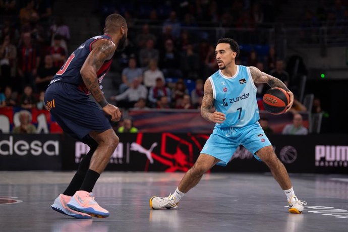 El base Brandon Brown en un partido de la Liga Endesa con el Zunder Palencia