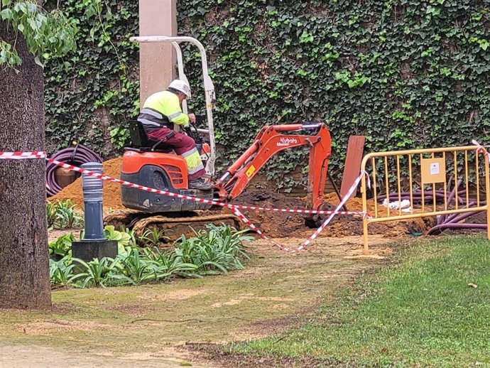 Obras en el Alcázar señaladas por el PSOE.