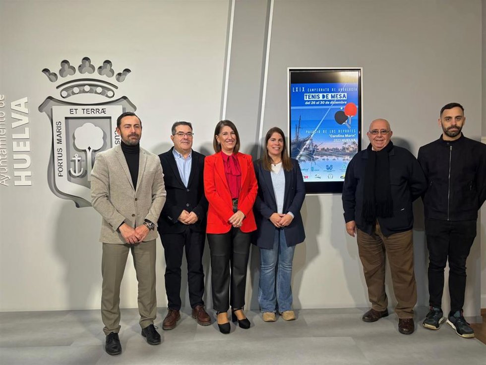 Presentación del LXIX del Campeonato de Andalucía de Tenis de Mesa en Huelva.