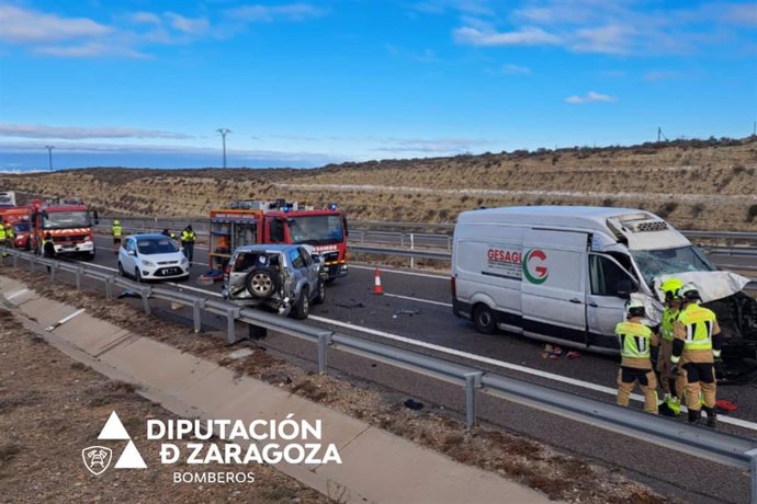 Accidente en la A-2, en La Muela.