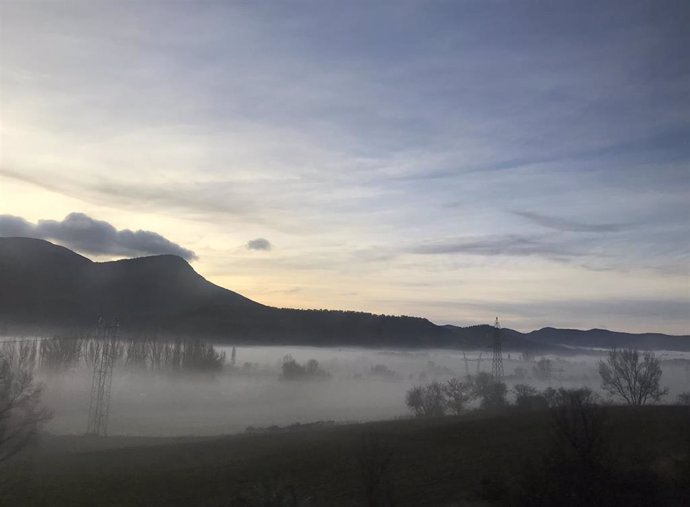 Niebla, amanecer, banco neblina, madrugada