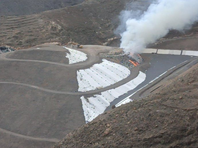 Declarado un conato de incendio en el complejo ambiental de El Revolcadero, ubicado en el término municipal de San Sebastián de La Gomera