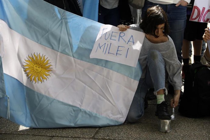 Protestas contra Javier Milei en Argentina