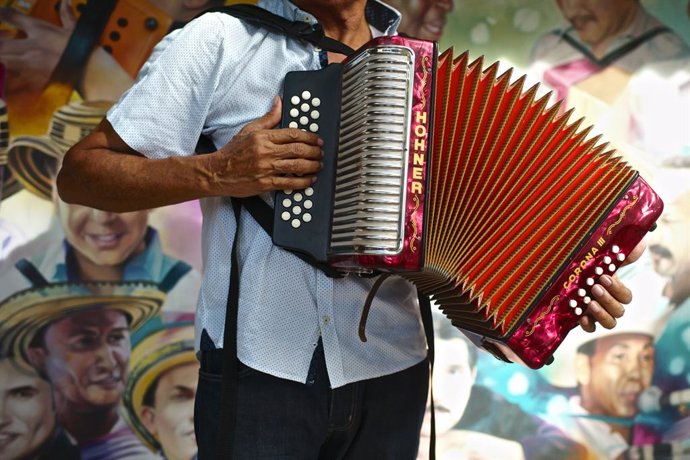Archivo - July 13, 2018, Valledupar, Cesar Department, Colombia: Colombian vallenato composer Beto Murgas at his home and accordion museum