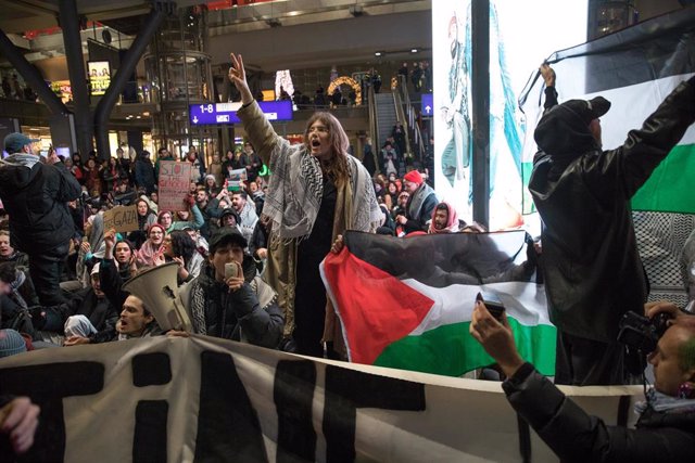 Archivo - Protesta pro palestina en Berlín, Alemania