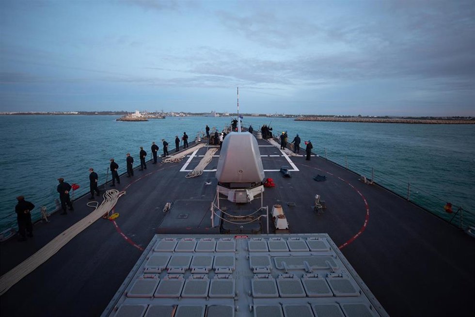 Archivo - El buque estadounidense USS LABOON