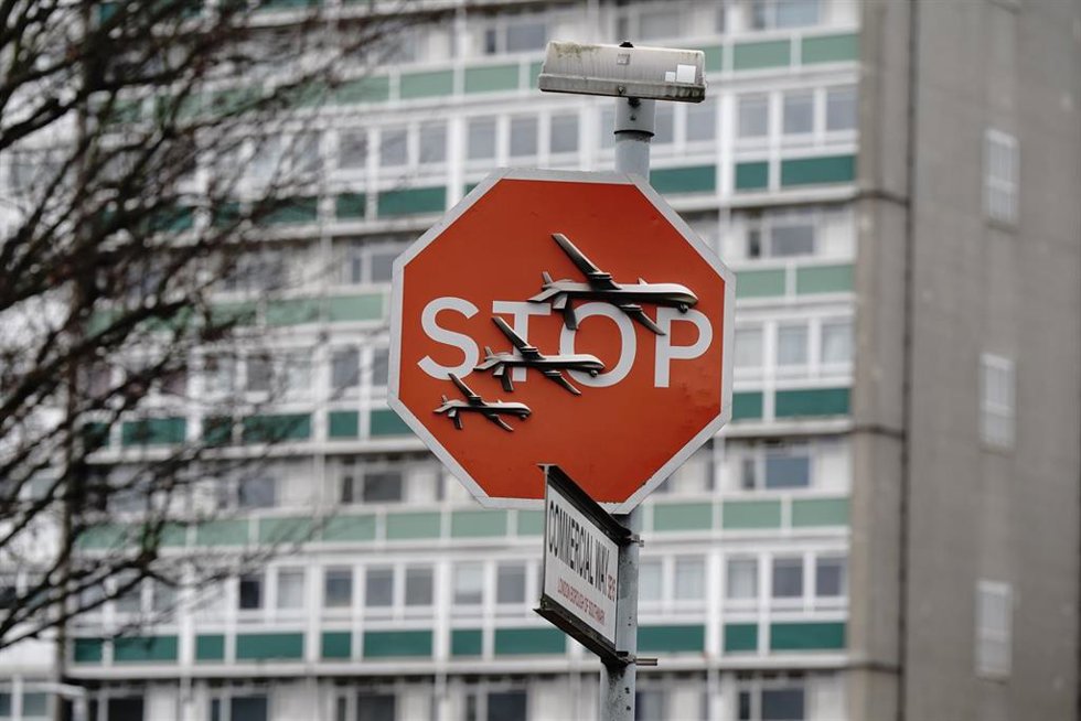 Obra de Banksy en Londres