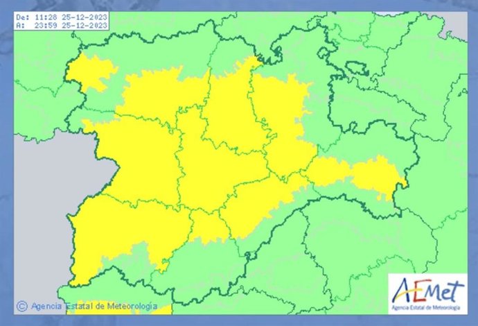 Avisos amarillos en Castilla y León