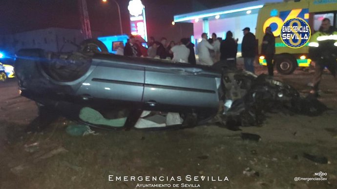 Imagen del coche accidentado