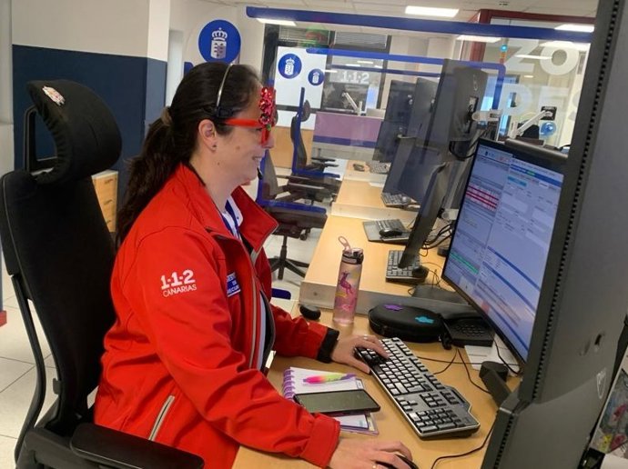 Sala del 112 de Canarias en las fiestas de Navidad
