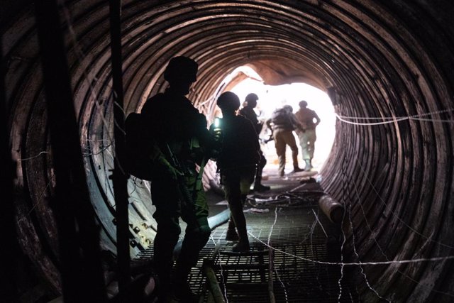 Un túnel del Movimiento de Resistencia Islámica (Hamás) en la Franja de Gaza