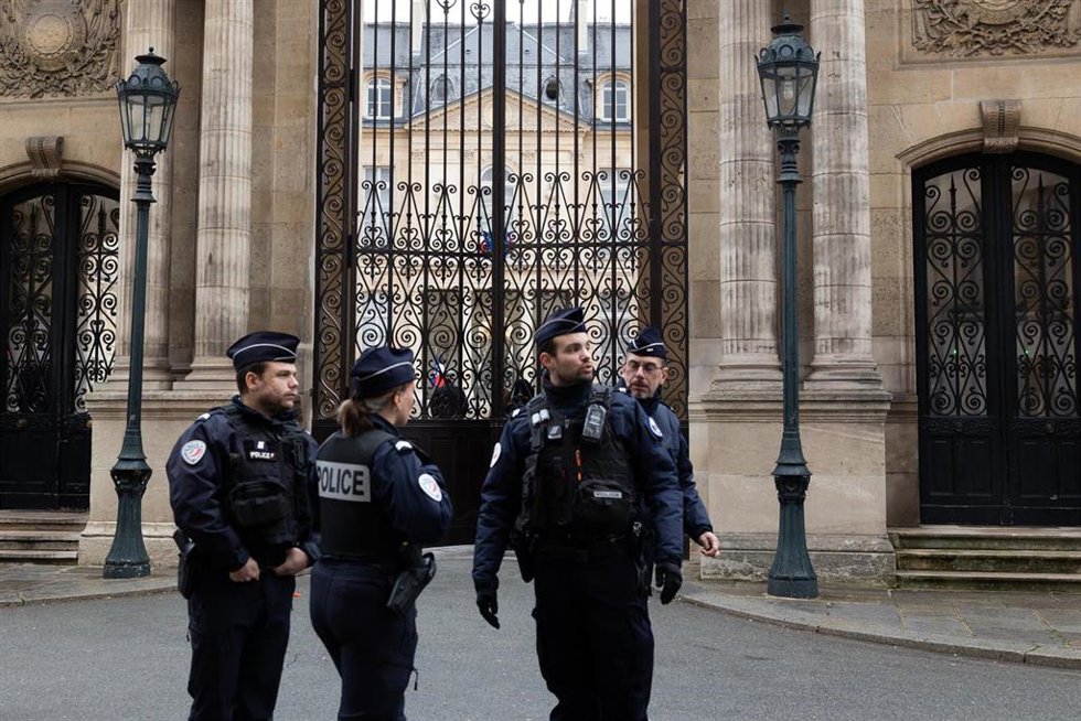 Despliegue policial junto al Palacio del Elíseo, en París