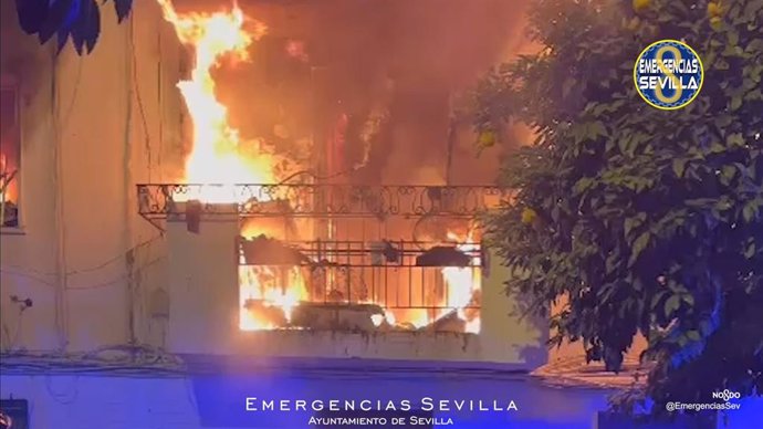 Imagen del incendio de la Macarena