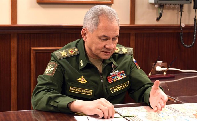 HANDOUT - 25 December 2023, Russia, Moscow: Russian Defense Minister Sergei Shoigu meets with President Vladimir Putin (Not Pictured). Photo: Alexey Danichev/Kremlin/dpa - ATTENTION: editorial use only and only if the credit mentioned above is reference