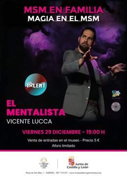 Cartel de la actuación de Vicente Lucca.