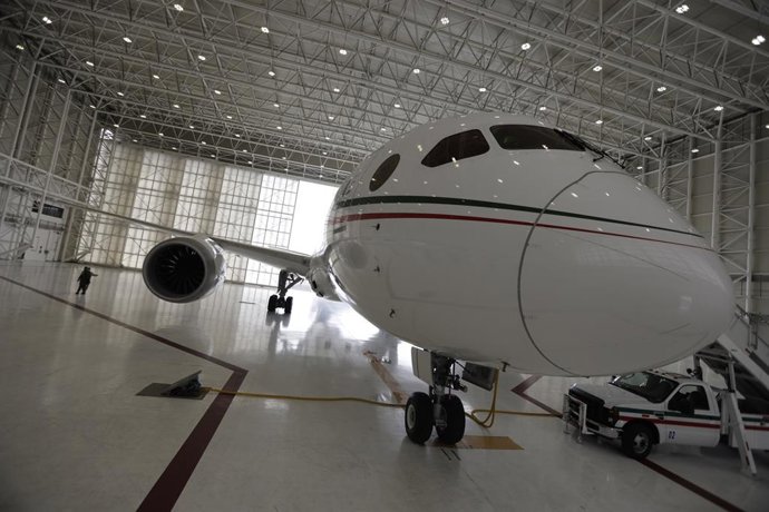 Archivo - El avión presidencial mexicano