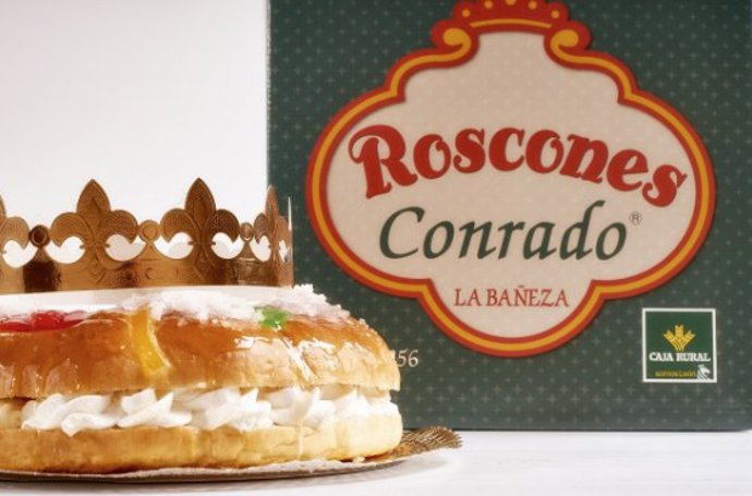 Uno de los roscones elaborado por confitería Conrado.