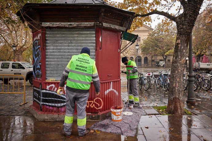 Imagen del quiosco ubicado en la plaza Recoletas