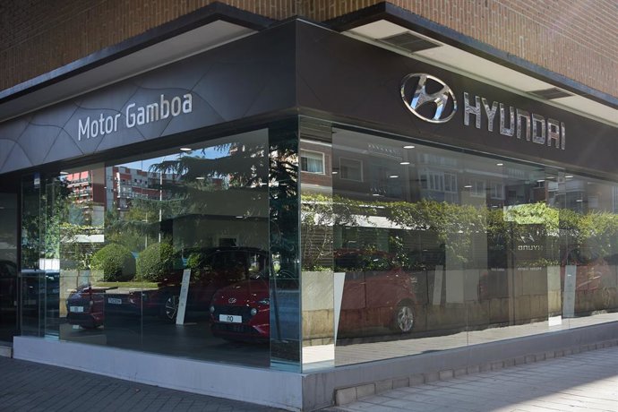 Archivo - Un concesionario de la marca surcoreana Hyundai, a 18 de agosto de 2023, en Madrid (España).