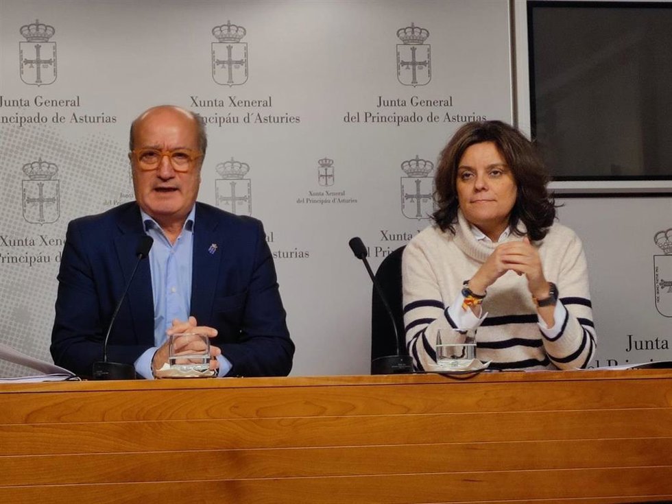 Los diputados del PP Luis Venta y Beatriz Polledo