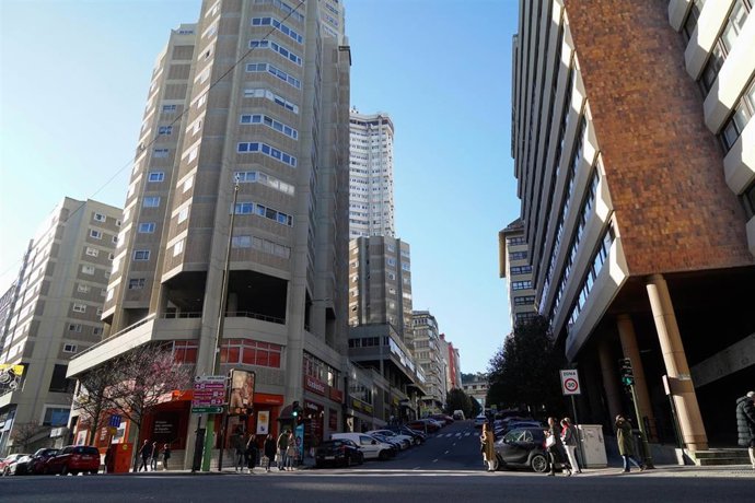 Zona donde fue apuñalado mortalmente un joven en A Coruña