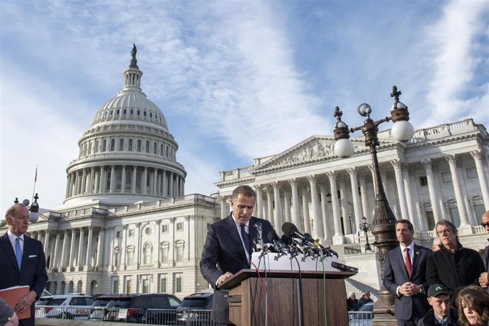 Hunter Biden, hijo del presidente estadounidense Joe Biden, frente al Capitolio el pasado 13 de diciembre