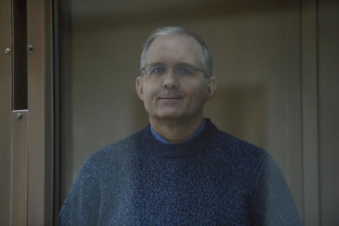 Archivo - El exmarine de EEUU Paul Whelan, en el tribunal en el que fue juzgado en Rusia por cargos de espionaje (archivo)