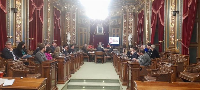 Pleno en el Ayuntamiento de Bilbao.