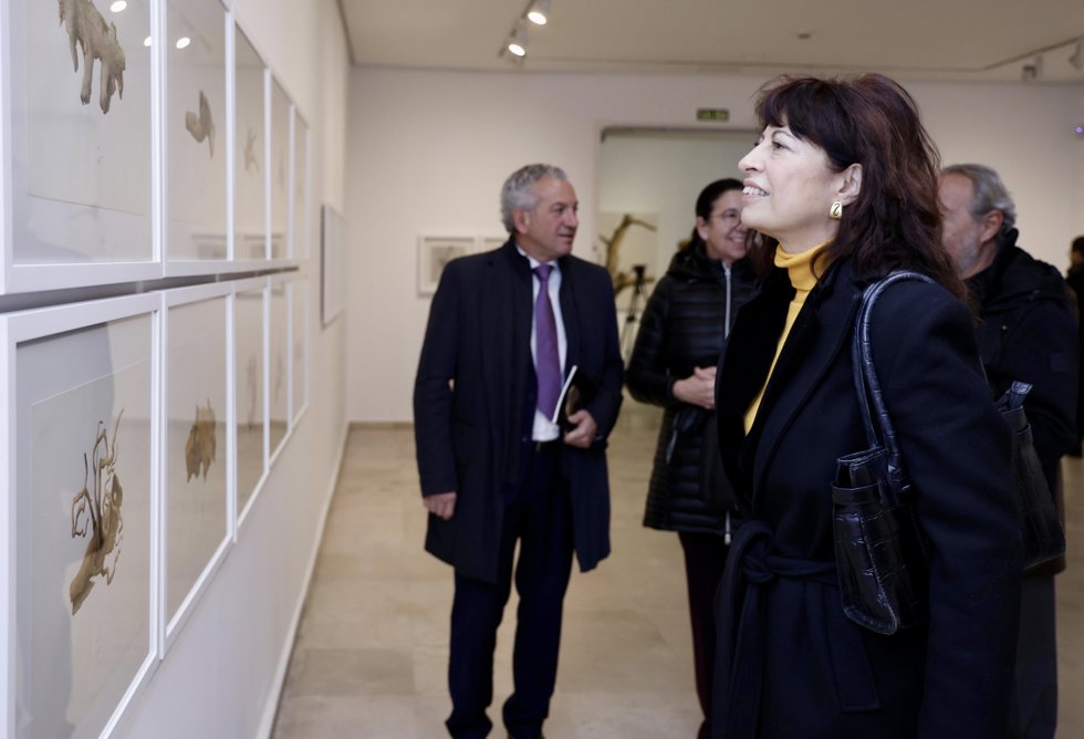 La ministra de Igualdad, Ana Redondo, en el Patio Herreriano. 