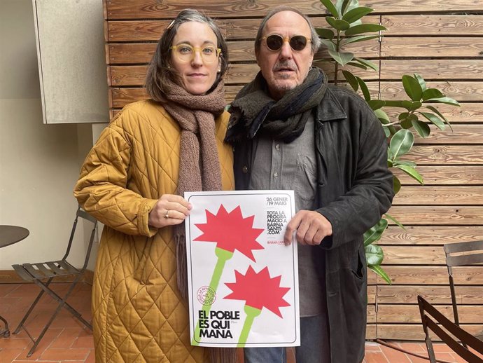 Presentación del festival Barnasants, con la directora adjunta Laura de Agorreta y el director Pere Camps