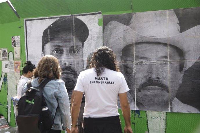 Archivo - Colectivos de desaparecidos y activistas de Derechos Humanos exigen la aparición con vida de Ricardo Lagunes y Antonio Díaz, defensores comunitarios desaparecidos el 15 de enero