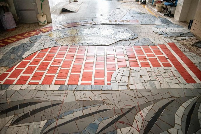 Mosaico que se instalará en la Puerta de la villa de Mérida