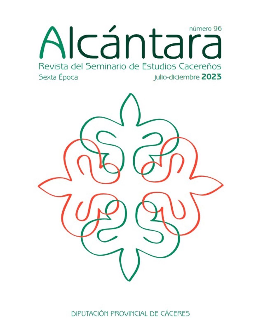 Portada del número 96 de la revista Alcántara