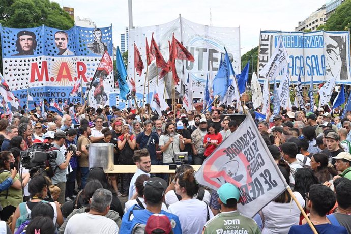 Manifestación en Buenos Aires contra el Gobierno de Javier Milei.