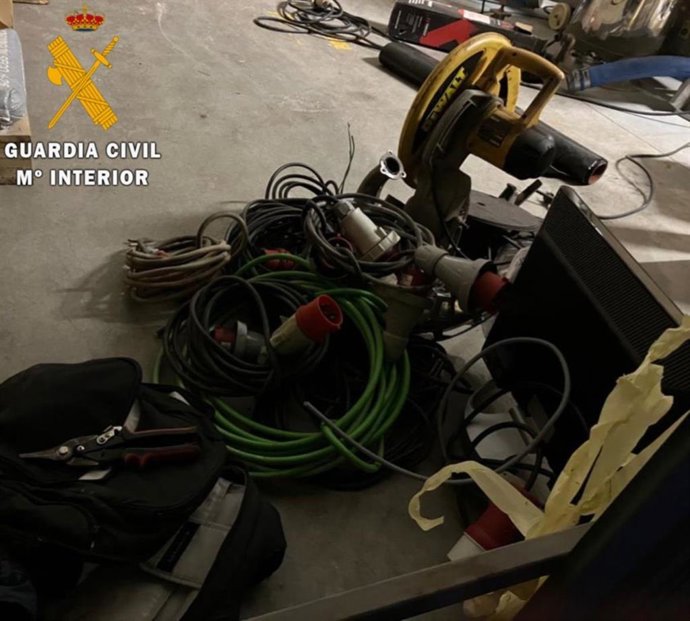 Imagen de parte del material interceptado