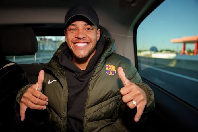 El delantero brasileño Vitor Roque, en Barcelona.