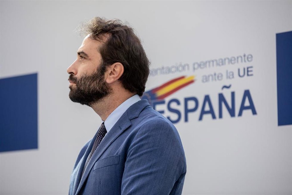 Archivo - El Secretario General del Tesoro y Finanzas Internacionales, Carlos Cuerpo, interviene durante la presentación de la candidatura de Madrid para albergar la sede de la Autoridad Europea contra el Blanqueo de Capitales, a 30 de mayo de 2023, en 