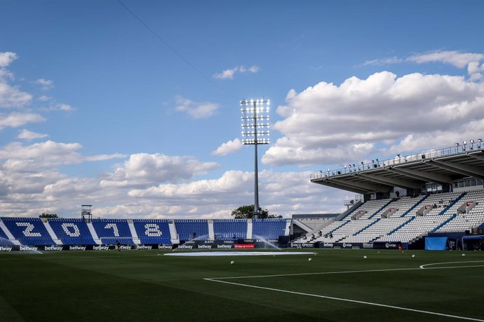 Archivo - Illustration, a general view of the empty stands during the spanish league, LaLiga, football match played between CD Leganes and Real Valladolid at Municipal Butarque Stadium in the restart of the Primera Division tournament after to the coronav