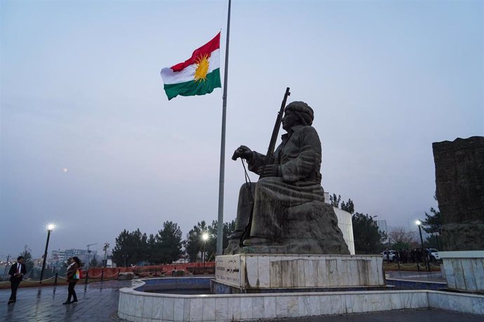 Archivo - Bandera del Kurdistán 