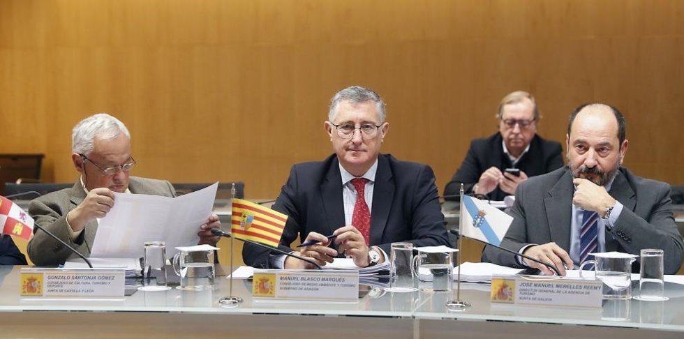 El consejero de Medio Ambiente y Turismo, Manuel Blasco, en la Conferencia Sectorial de Turismo