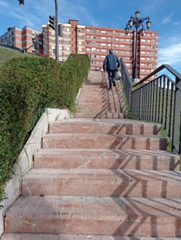 Escaleras de Pando en Pumarín, Oviedo.